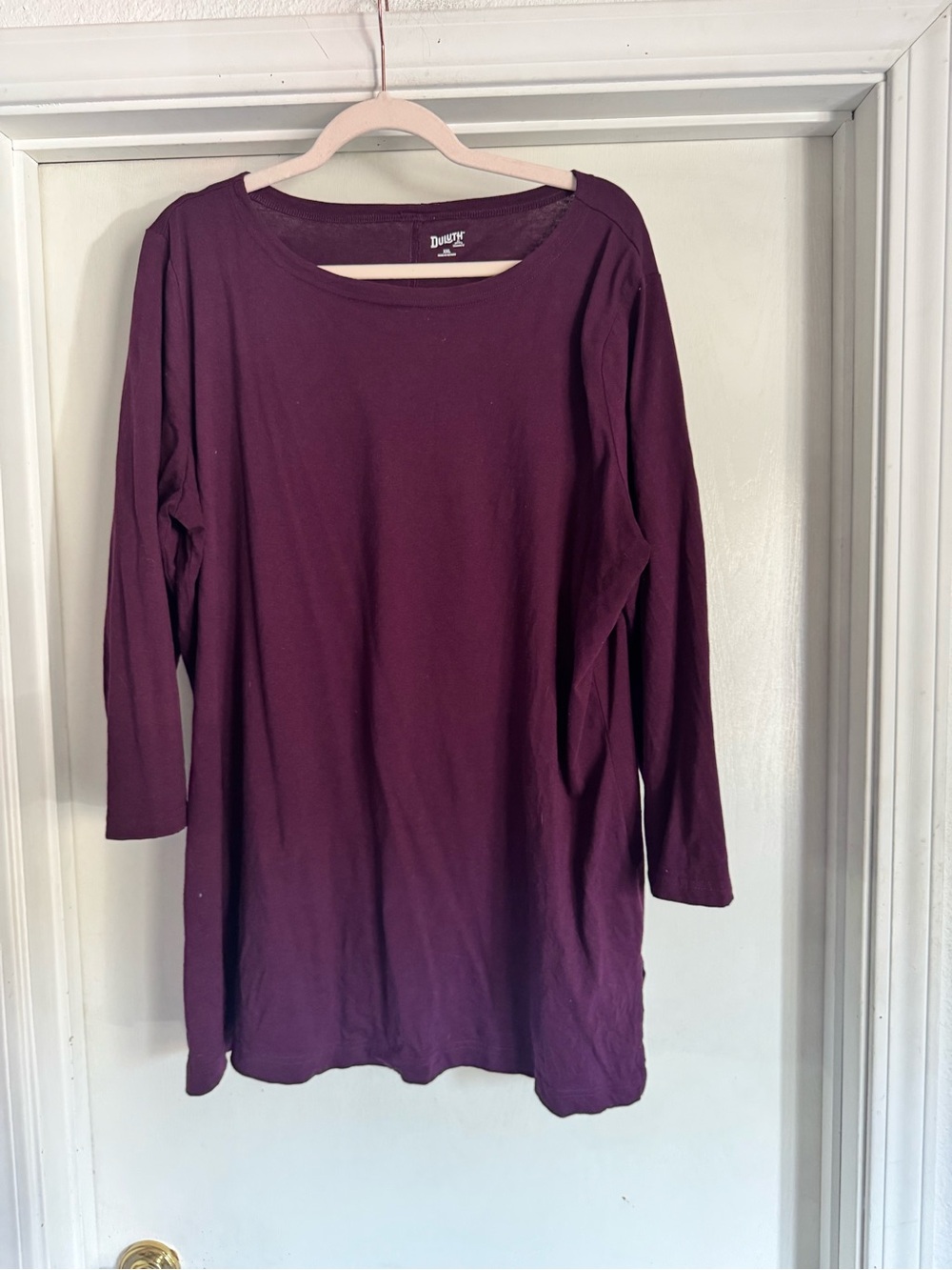 Duluth Trading Co Long Sleeve Tunic Top - Plum